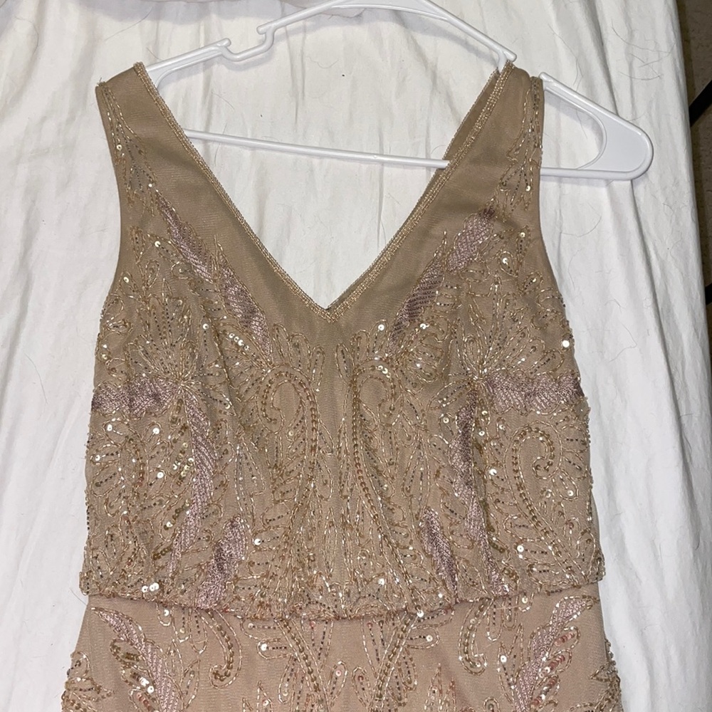 adrianna papell beaded gown